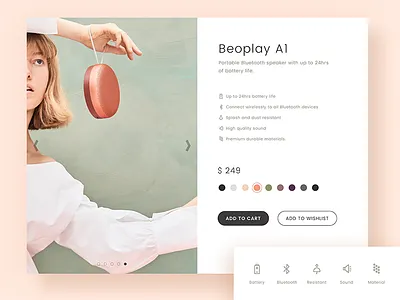 Single Product-D12 100dailyui icon information landing page product purchase page uiux website