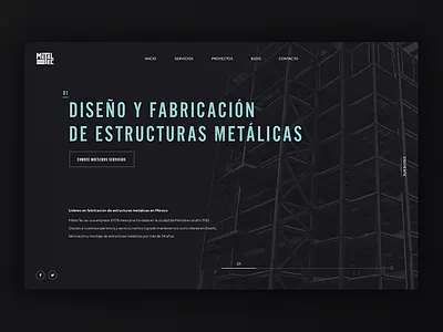 Metal Structures Website architecture architecture website building civil engineer metal metal structures metallic ui uiux web design