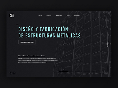 Metal Structures Website architecture architecture website building civil engineer metal metal structures metallic ui uiux web design