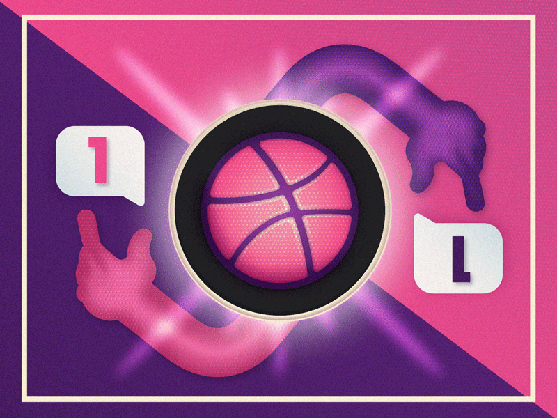 2 Dribbble Invites! draft dribbble gif giveaway hands invitation invite loop two