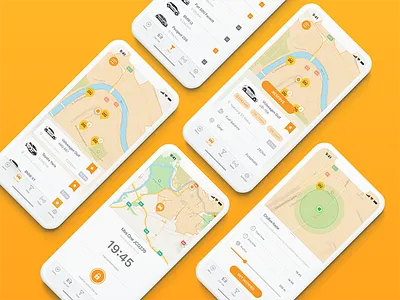 Citybee Car Sharing App car list car radar car sharing cars citybee filters ios ios app iphone x map map list sharing