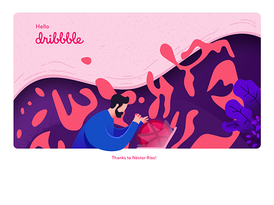 Hello Dribbble! debut dribbble hello shot