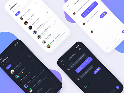 Daily UI Challenge #013 - Direct Messaging card chat contacts daily ui challange direct messaging mobile social ui ux