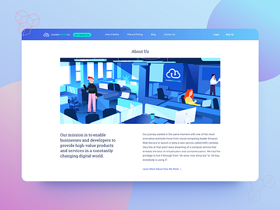 Continuous Integration - About Us Page about us illustrations landing typography ui ux web design