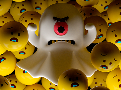 Booo! 3d c4d character cool emoji octane render snap