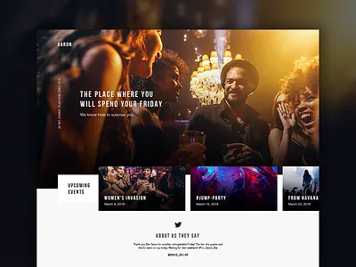 Garon Bar 2018 bar cocktail event friday party ui ux web