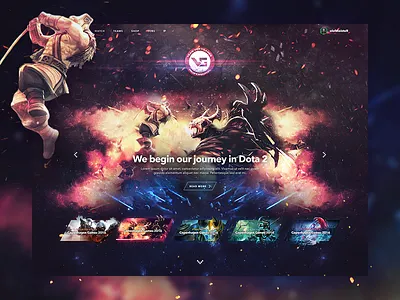 Team VeryGames csgo dota esports game gaming ui ux web