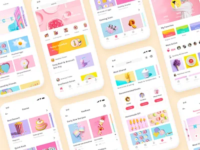 Cooking app---Kookous app branding cooking design designer flat food interface millennial ui user ux