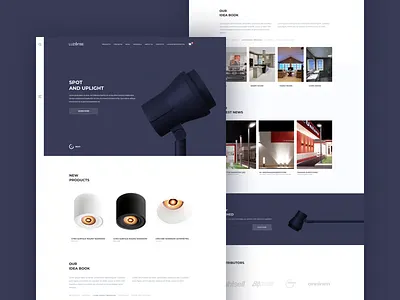 Unilamp — manufacturer and retailer of lighting equipment light minimal minimalistic simple ui webdesign webpage website