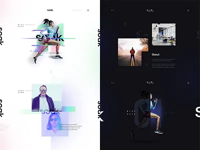 Soak exploration boards black and white brand exploration branding digital agency glitch gradient logo design logo designer ui ux web design web designer