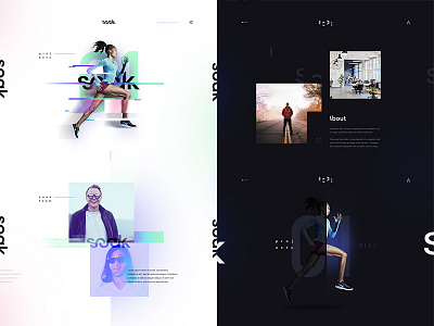 Soak exploration boards black and white brand exploration branding digital agency glitch gradient logo design logo designer ui ux web design web designer