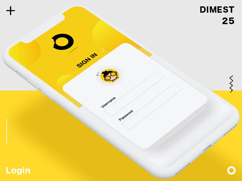 login/sign in/sign up animation app gif login ux，dimest