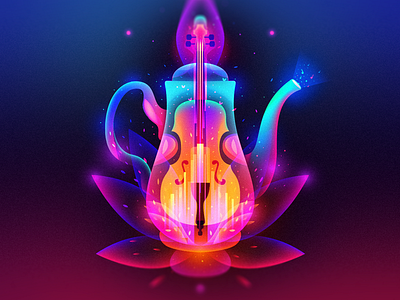 Musical Kettle fantasy flower kettle music