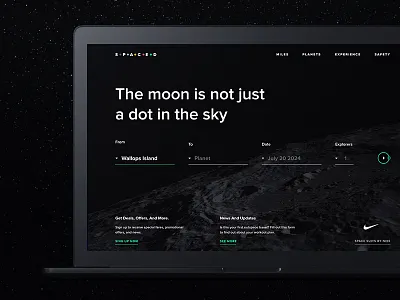 Spaced Landing Site Teaser blabla landing space spaced ui ux web