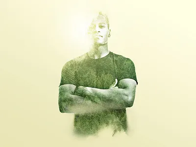 Double Exposure Effect - Man & Forest adobe photoshop digital art double exposure exposure forest man photoshop