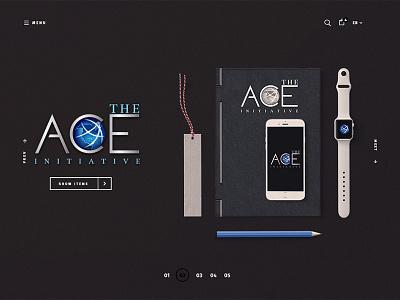 The Ace Initiative ace brand earth entrepreneur glob logo logotype mockup