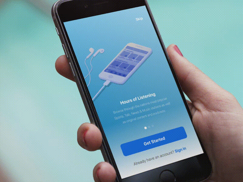Radio Onboarding after effects animation design illustration json onboarding radio sketch ui design ux design