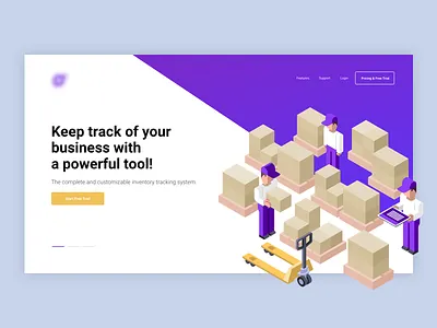 Tech Startup illustration landing page startup tech ui ux webpage