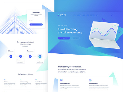 Peaq Home Page bitcoin clean design peaq simple token ui ux web web design website