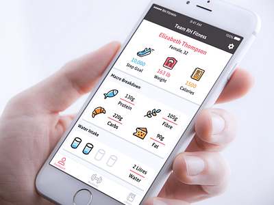 Team RH Fitness dashboard fitness goals nutrition