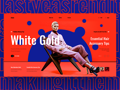 FRASH White Gold book design fashion interface news photo sea slide web