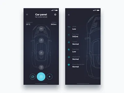 Remote car app Tesla - Daily UI Challenge 34/365 app interaction design remote car tesla ui ui design user experience user interface ux ux design