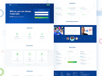 Financial Service Website finance advisory finance landing page finance website home page design landing page landing screen product page testimonial page trading website twitter design website design