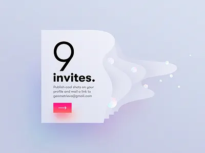 9 Dribbble Invites invites ui