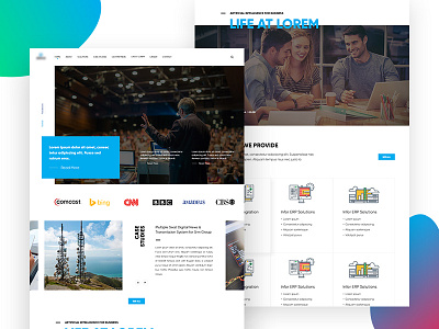 Landing Page - Business Website ai business business agency gradient landing page mockup product ui ux web webdesign webpage website