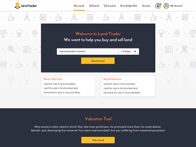 Land Trader search ui web