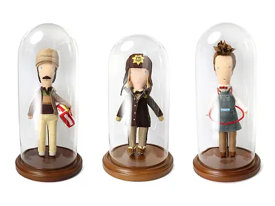Felty Coen Bros Characters coen brothers doll dome fargo felt hudsucker proxy hula hoop raising arizona