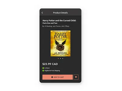 DailyUI #096 - Currently In Stock daily ui harry potter
