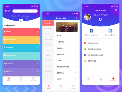 Gopuff App Redesign Concept app design designer flat redesign ui user