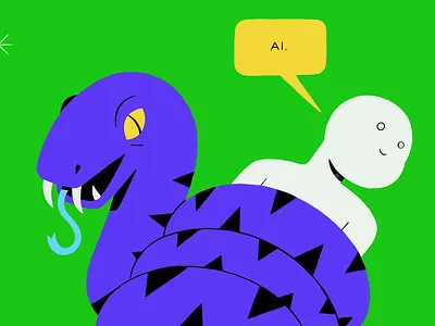 Hug hug illustration snake