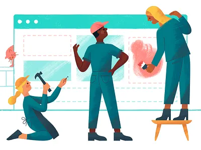 A good ole' 503 error page. 503 design engineer engineering error gusto illustration landing page under construction