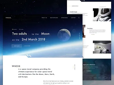 SPACED sci fi space spaced ui ux web