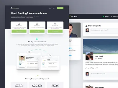 Cannabis startup cannabis home page homepage interface landing landing page social startup ui web website