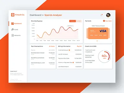 Spends Analyser Redesign app chart dashboard design digital graph interface minimal ui user interface ux web