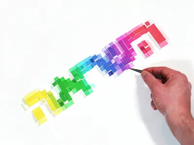 Enonspiration 18 enon hebrew inspiration instagram lettering pixel art pixels rainbow