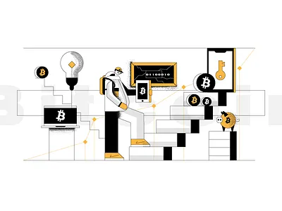 Bitcoin bitcoin character coins grain illustration money texture