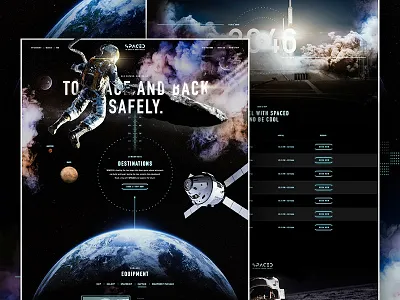 #SPACEDchallenge Full astronaut dann petty dark design homepage landingpage moon space spacedchallenge ui ux website