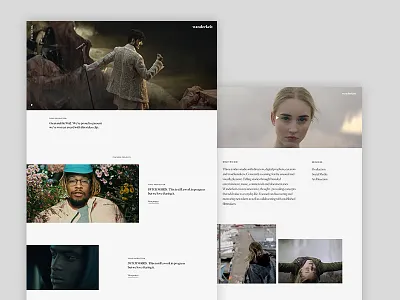 Wanderkeit work and detail page redesign clean minimal typography ui ux video webdesign