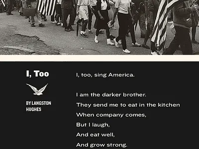 I, Too (Part 1) america black history month exquisite corpse langston hughes poem poster poster design
