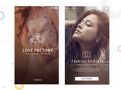 Splash Screens app design clean ui fashion app ios app design login screens login signup screens onboarding designs simple designs ui designer mumbai welcome screens