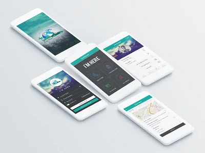 Trip Notify - I'm Here - App home ios iphone journey latest design login minimal modern profile steps travel trip ui ux