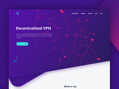 Landing Page bitcoin blockchain crypto currency design ethereumpurple ico landing page token web
