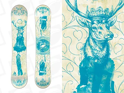 Zerogravity Snowboard "Girl" elk girl illustration snowboard zero gravity