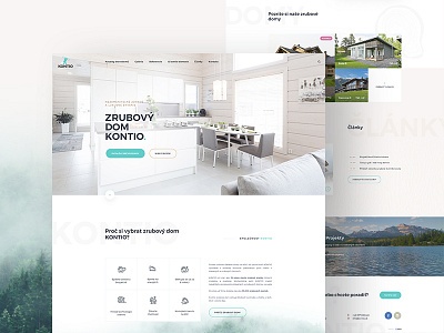 Kontio Log Houses graphics web webdesign