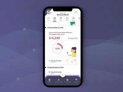 Pulse adobe xd adobexd app colorful illustration ios iphone x iphonex mobile