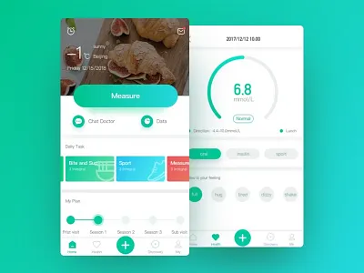 Dribbble 100day 009 app data healthcare homepage measure